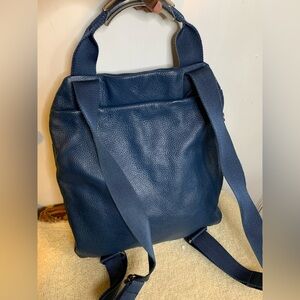 Mandarina Duck pebble leather backpack. 15” X 15” clean
